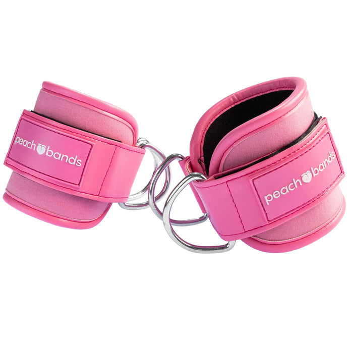 Cable Ankle Straps-Peach Bands Fitness for Glute Kickbacks 
