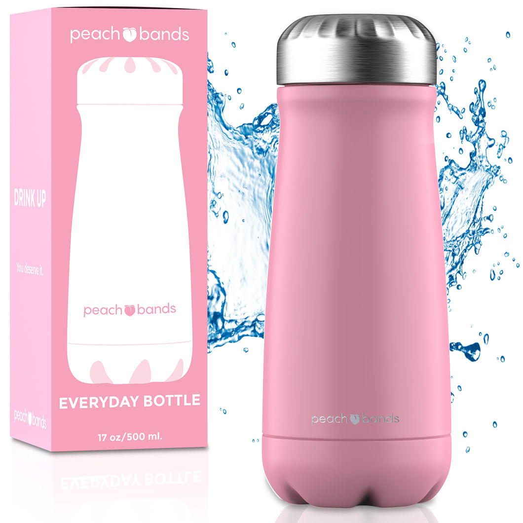 Everyday Bottle Peach Bands Fitness Stainless Steel Bottle Pink
